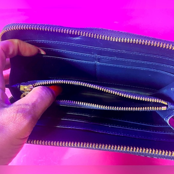 TORY BURCH Python Snakeskin Leather Full Zip Continental Long Wallet, EUC - Picture 5 of 6